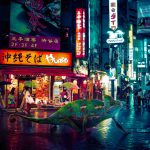 Giant salamander on the street