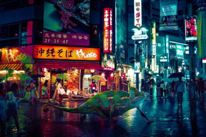 Giant salamander on the street