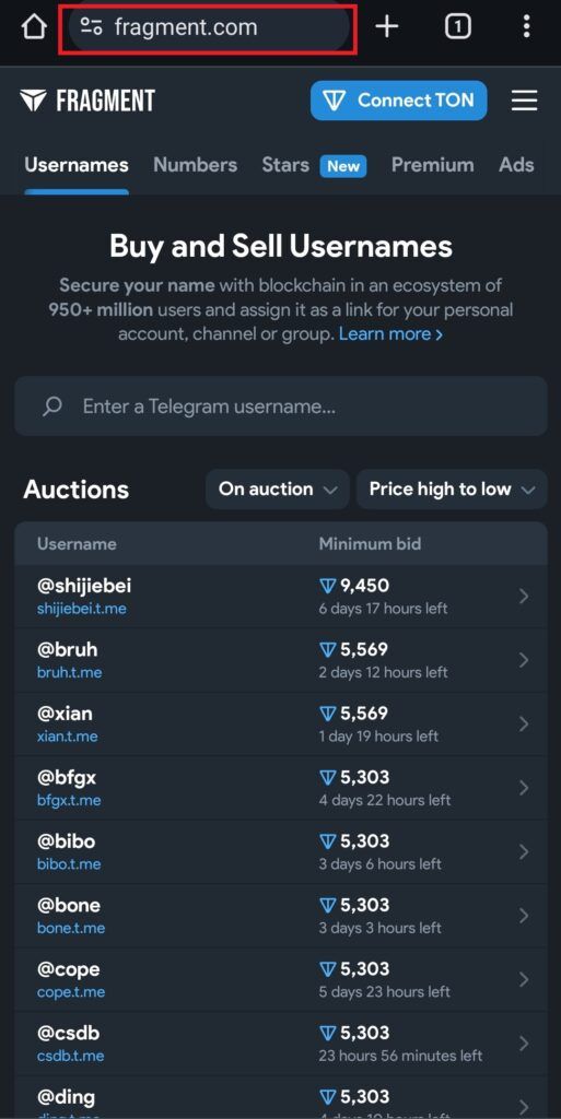 Shopping Stars Telegram from Fergency