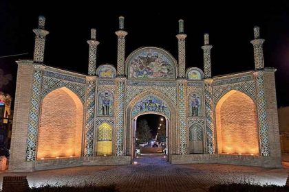 Semnan Citadel Gate at Night, Photo Source: Google Map, Photographer: Muslim Goldadi