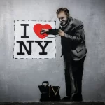 Painting with the subject of the problems of modern societies; Banksy's effect