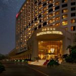 Panorama Kish Hotel entrance at night
