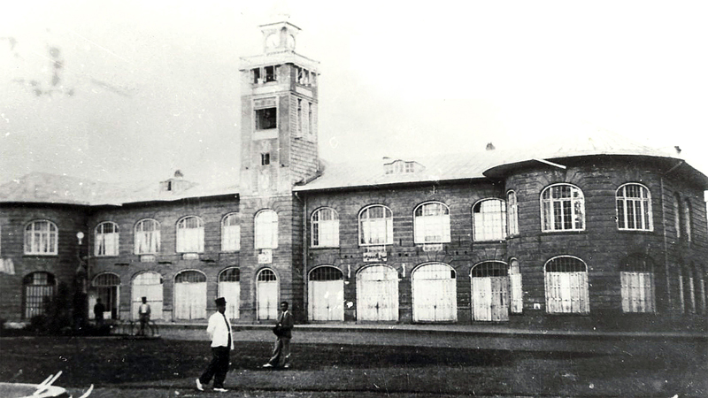 Historical photo of Rasht Municipality Square