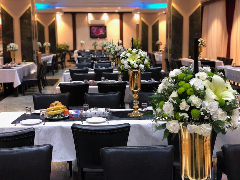 The interior of the Yas Hall of an Esteghlal Parsian Hotel; Photo Source: Tehran Esteghlal Hotel website; Photographer: Unknown