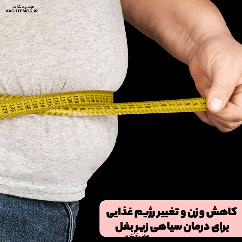 Weight loss and diet change to treat armpit black