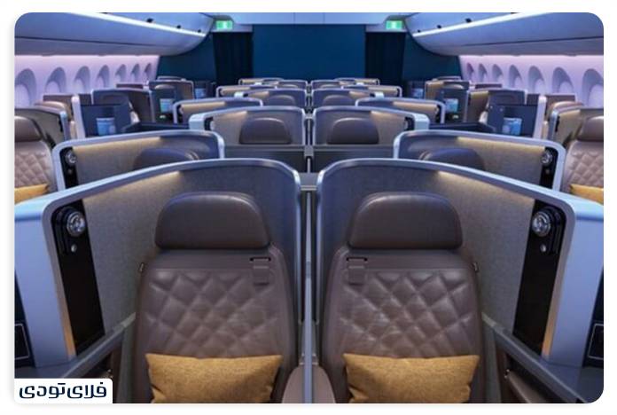 The front seats of the aircraft