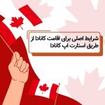 The main requirements for Canadian residence via Canada Startup