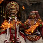 Indian men with special ritual makeup and jewelry