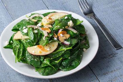 غذای رژیمی با اسفناج