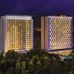 Buildings of Parsian Esteghlal at night; Photo Source: Booking.ir; Photographer: Unknown