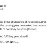 Congratulations on Indian Prime Minister of India