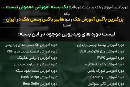 List of tutorials available in Lernebox Hack Training