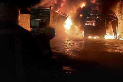 Widespread fire near Syria's Aleppo Airport+ Pictures