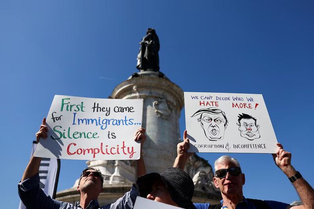 Demonstrations against Trump and Mask all over Europe