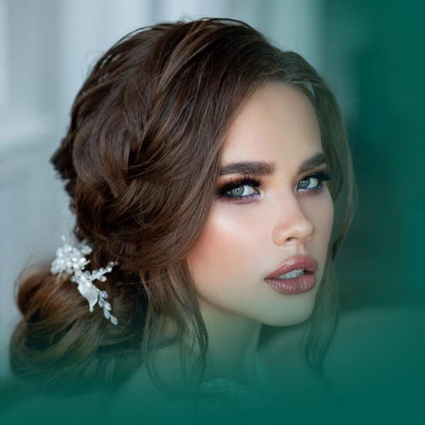 European and simple bridal makeup model