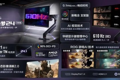 Asus unveiled the Gaming Monitor 610 Hz