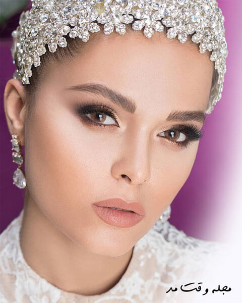 European bridal makeup model