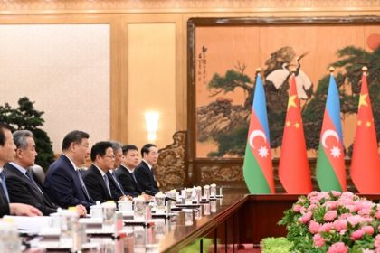 Holding a meeting of the Presidents of Azerbaijan and China in Beijing