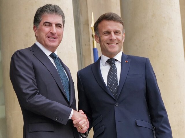 Macron and Barzani's consultations about the situation in the area