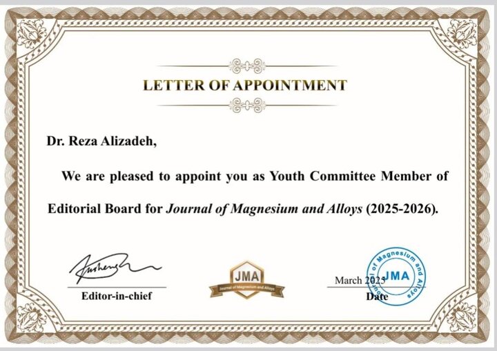 Professor Sharif became a member of the JMA journal Young Committee