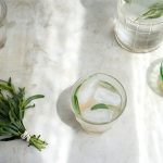 Ingredients to prepare tarragon syrup
