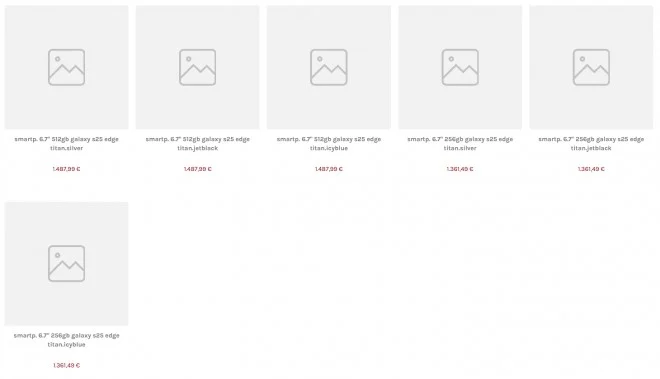 The price of the Galaxy S25 Edge