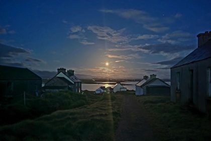 Ireland's Owa Island in the night