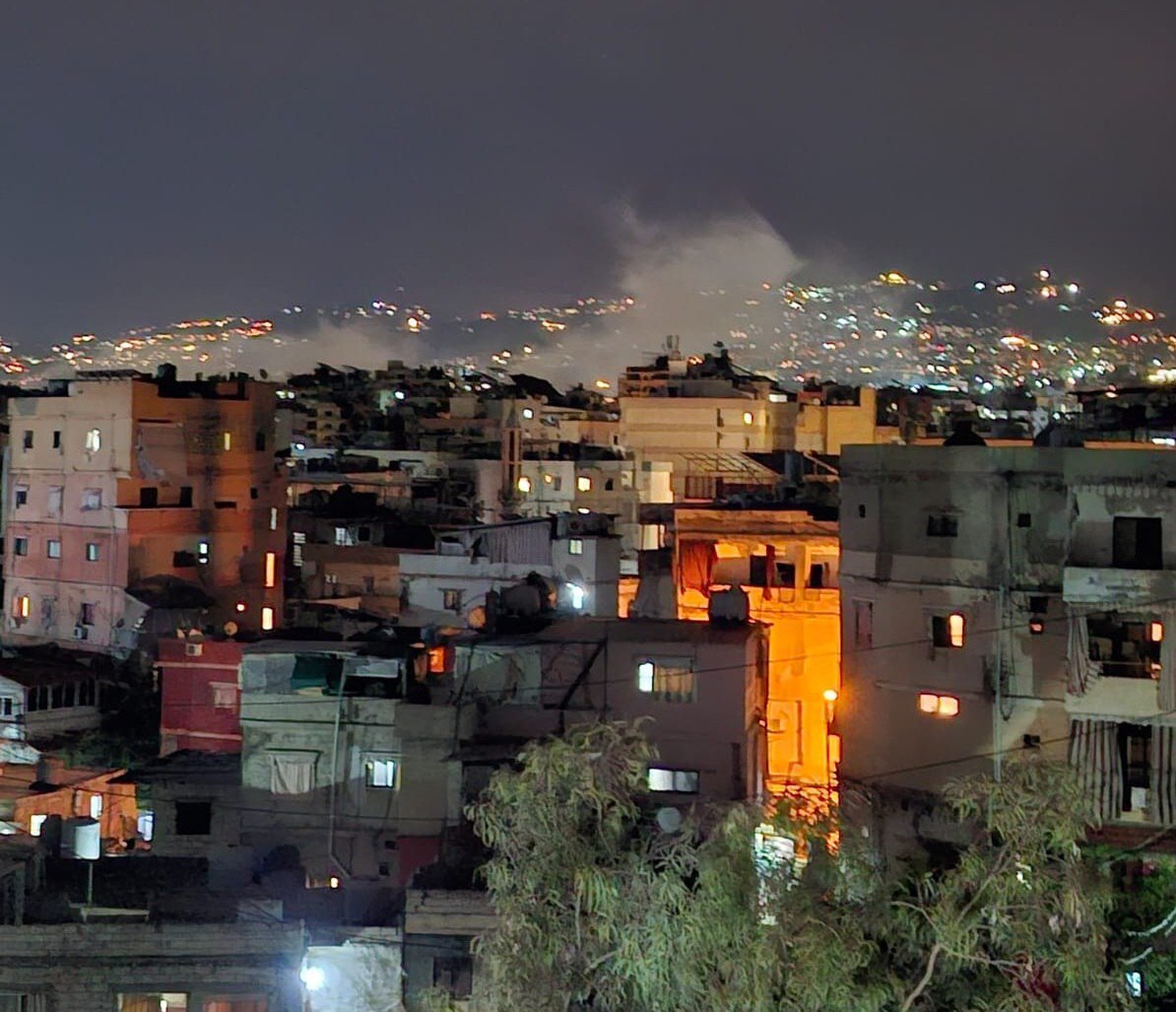 Zionist air attack on the southern suburbs of Beirut