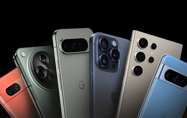 Comparison of Design and Camera in Flash phones of various brands including Apple, Samsung, Google, Huawei and Xiaomi in attractive black background