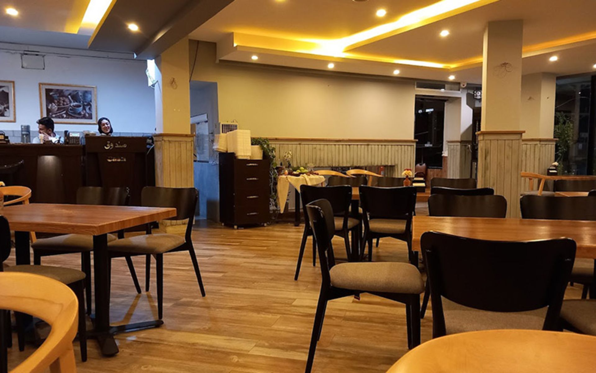 The interior of the Tak Yazd cafe