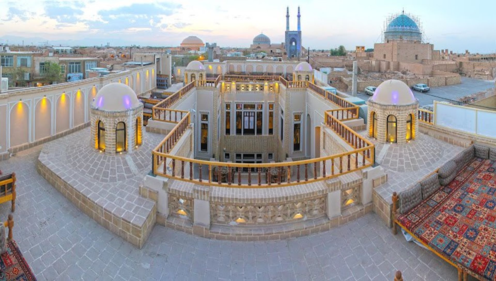 Traditional architecture of Fuka Yazd Cafe