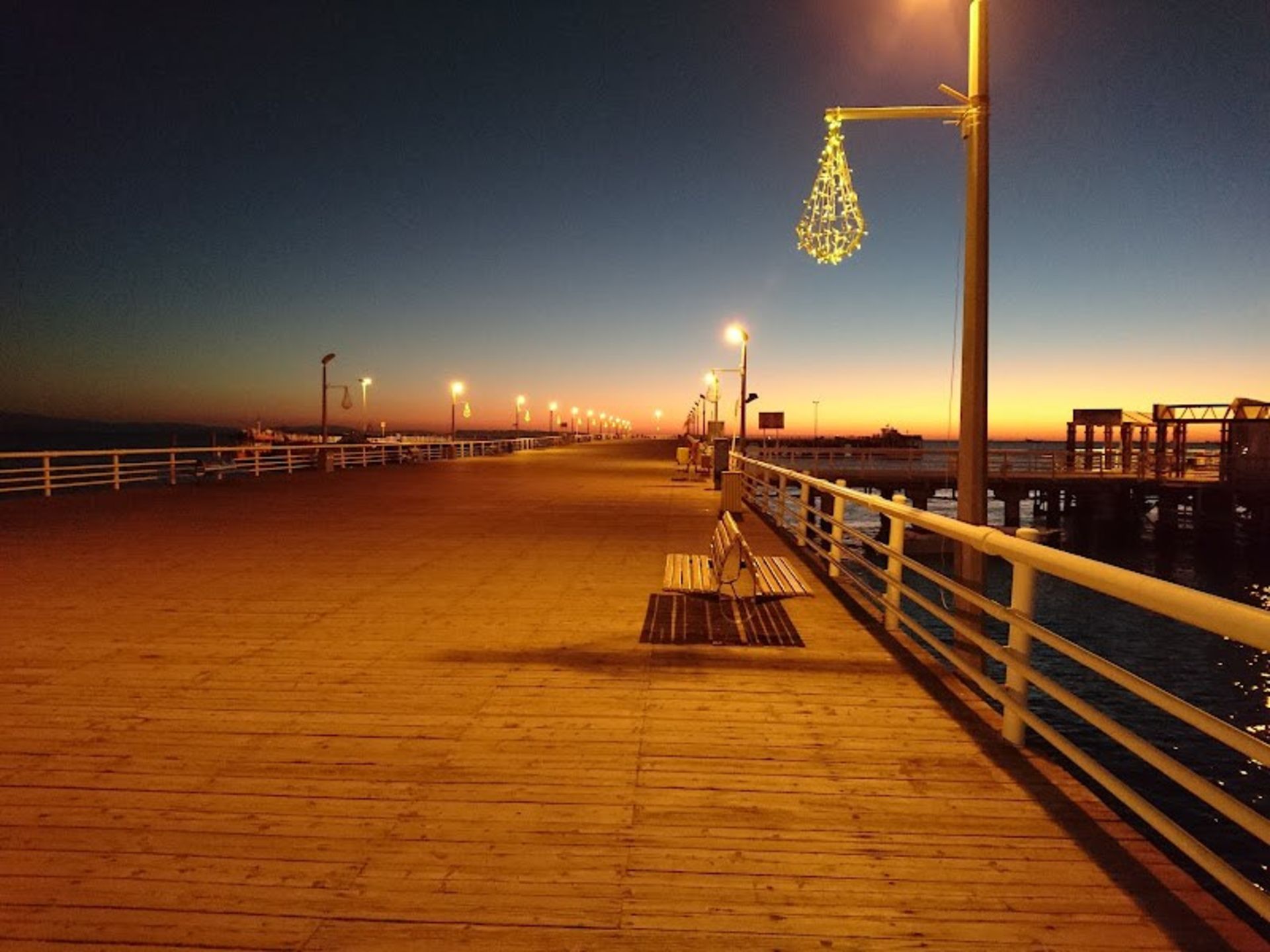 Kish dock in the evening