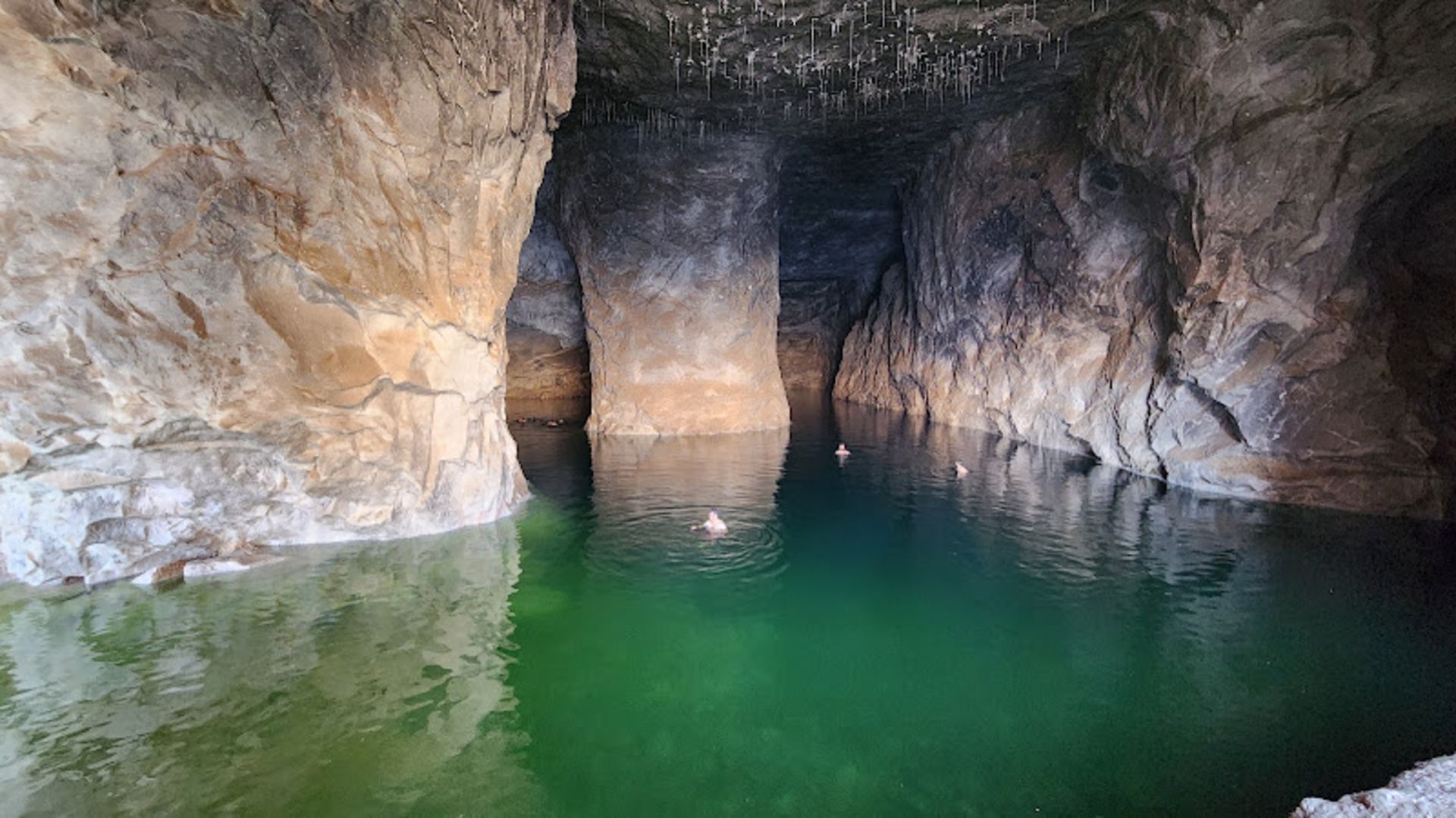 The interior of the Garmsar Salt Cave