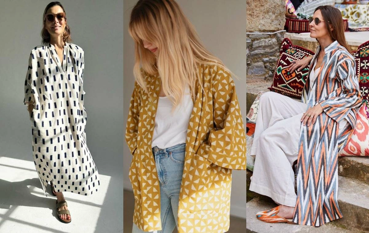 Manto Model with Lenin Fabric