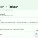 Transfer Start button to the left on Windows 11