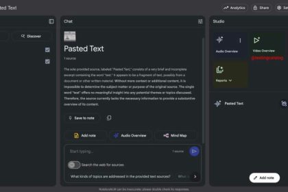 Video production capability with Google NoteBooklm