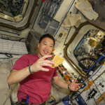 Hamburger in the style of the International Space Station