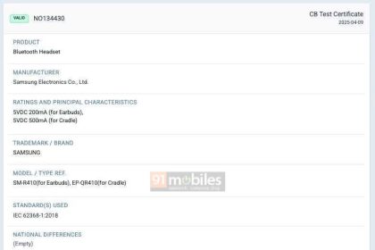 Galaxy Buds Core Airbad has a larger battery than Galaxy Buds Fe