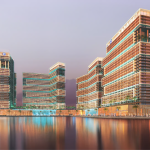 The construction of a football field in the sky