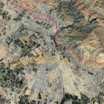 In the form of a large earthquake -centric location, a large earthquake is 4 (8 km focus depth) and Eshtehard and Mahdasht faults in southwest of Karaj are shown.