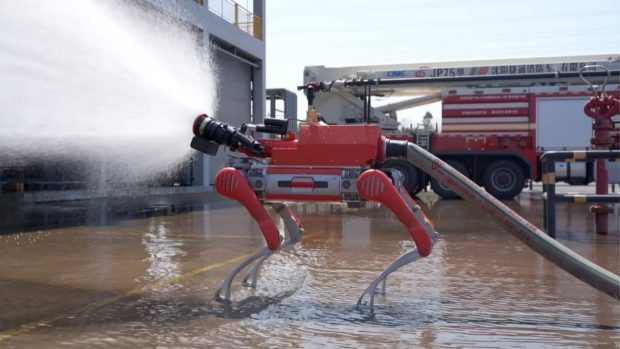 Chinese firefighter robot