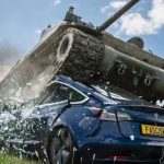 Tesla Model 3 and Tank