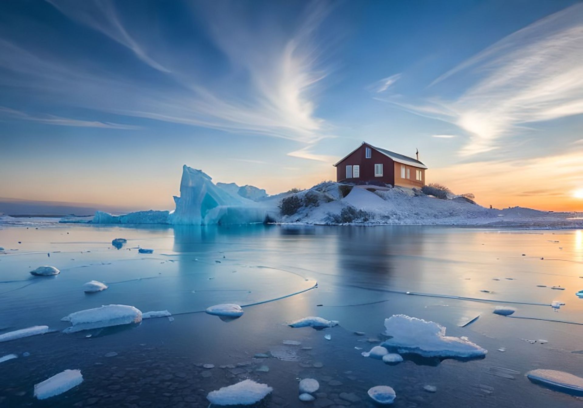 Lake Great's wooden hut
