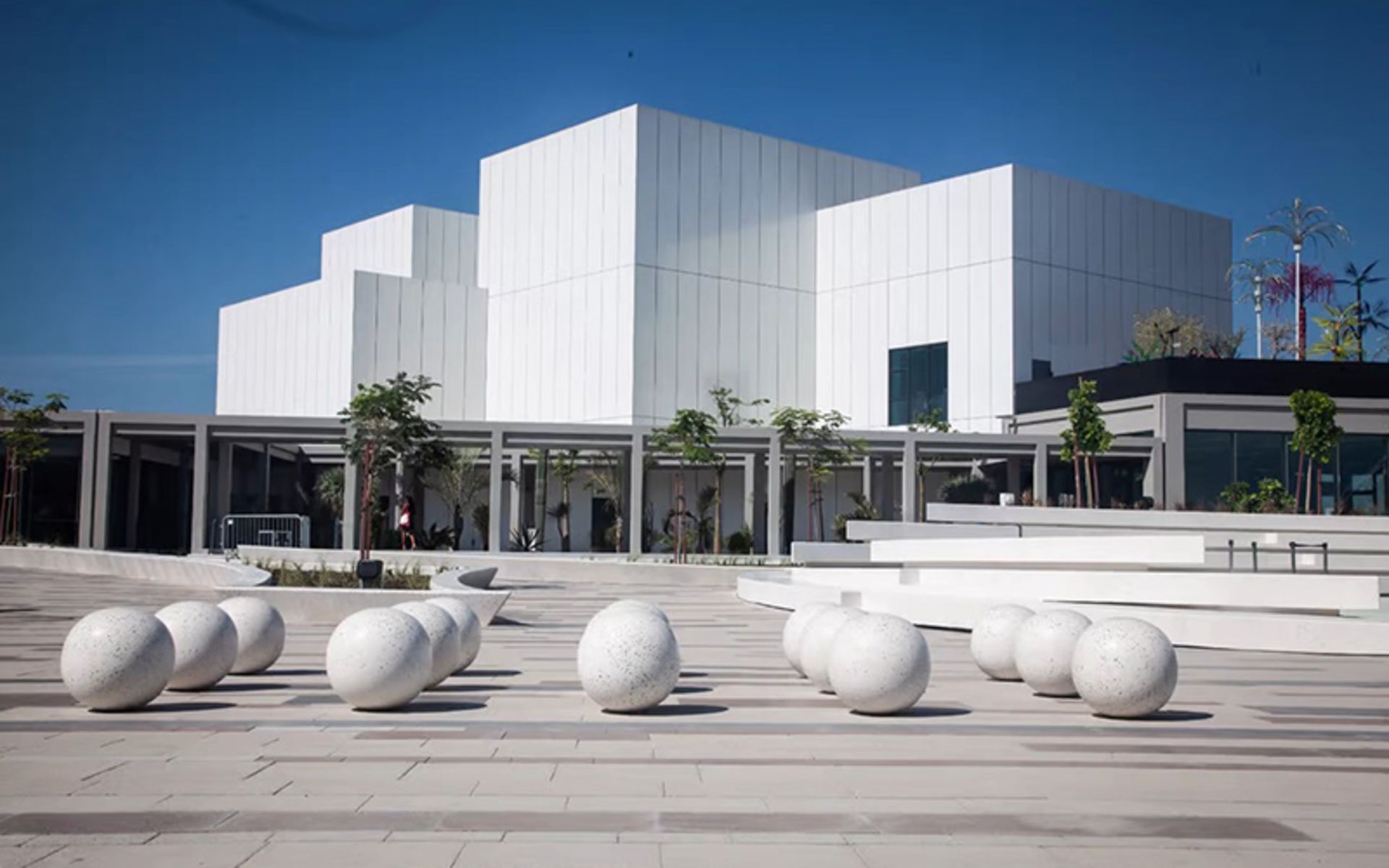 White buildings of Jamil Art Center
