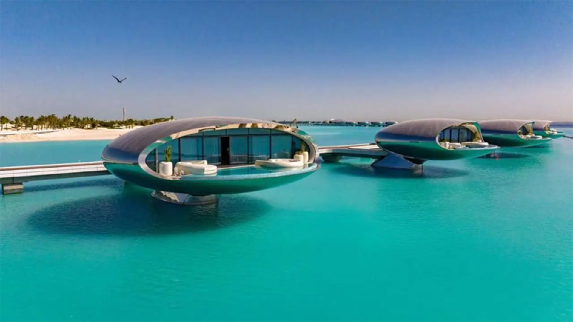 Spherical villas on the water