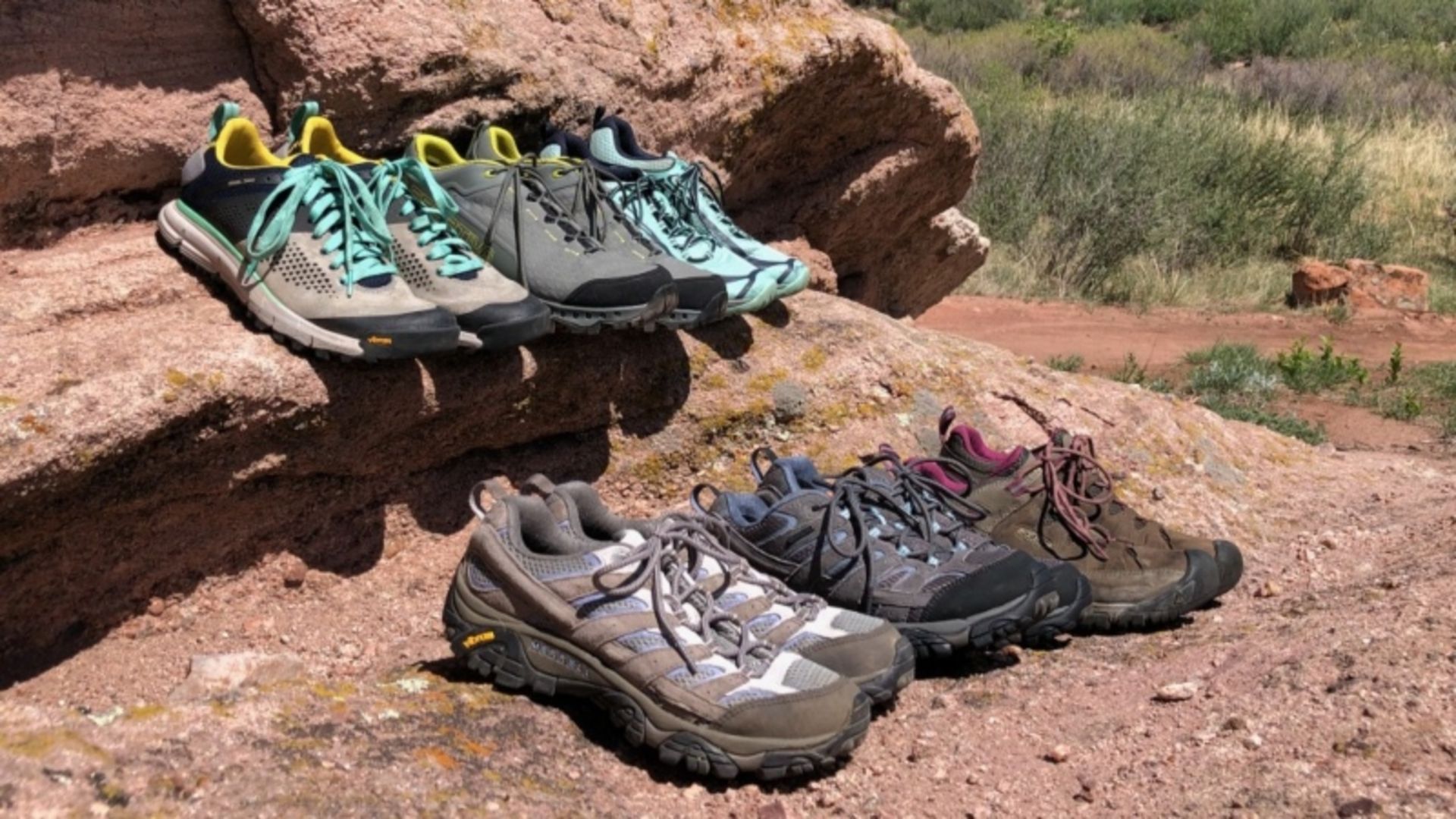 Professional shoes in the mountains