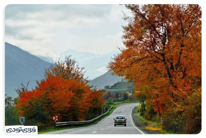 The village of Mazandaran water Haraz Road