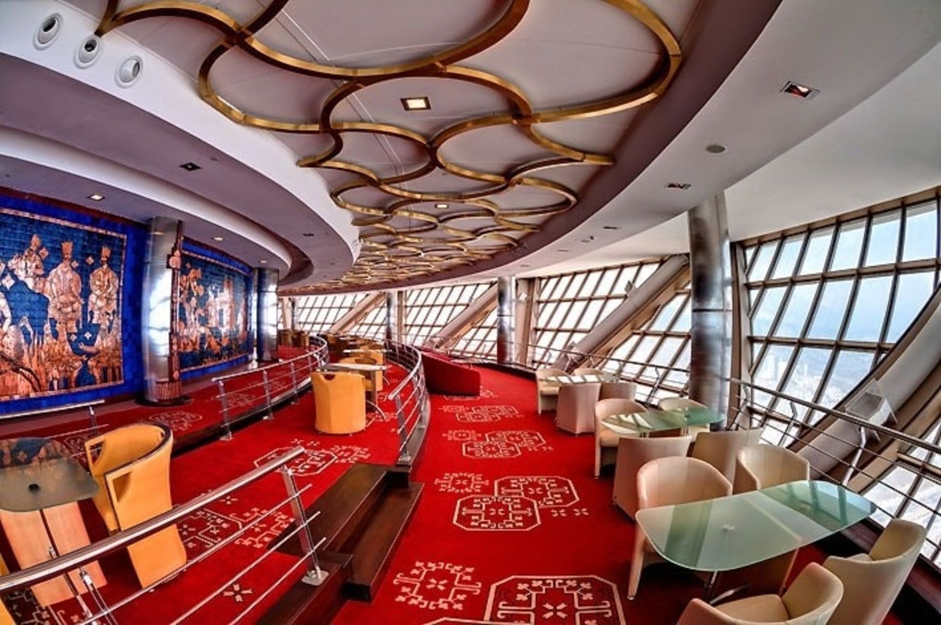 Luxury atmosphere of Milad Tower Restaurant
