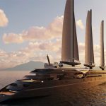 Corinthian ship at the sea