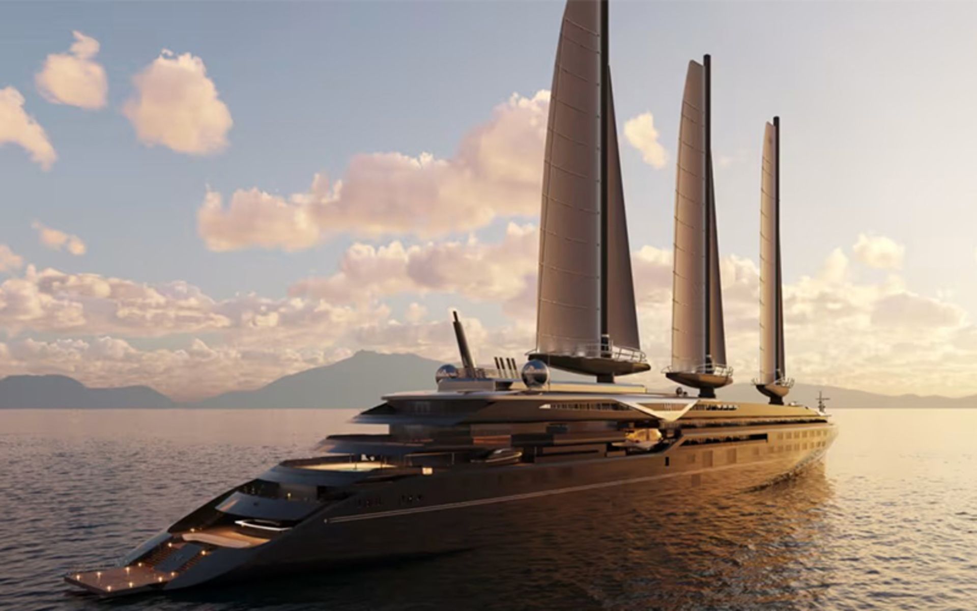 Corinthian ship at the sea